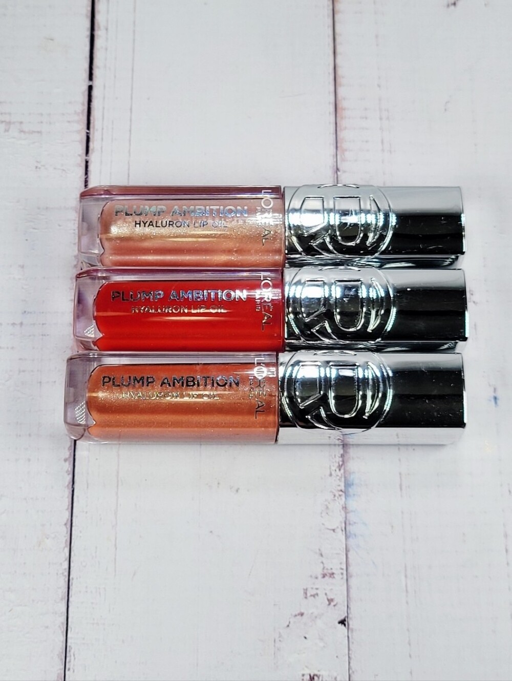 L'oreal Plump Ambition Hyaluron Lip Oil Bundle NEW!